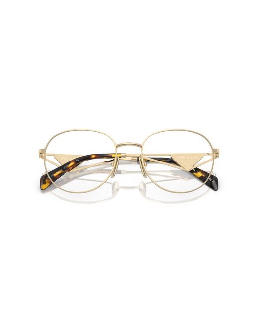Prada Black Pr A50V Zvn1O1 Optical Frames Metal Round Normal