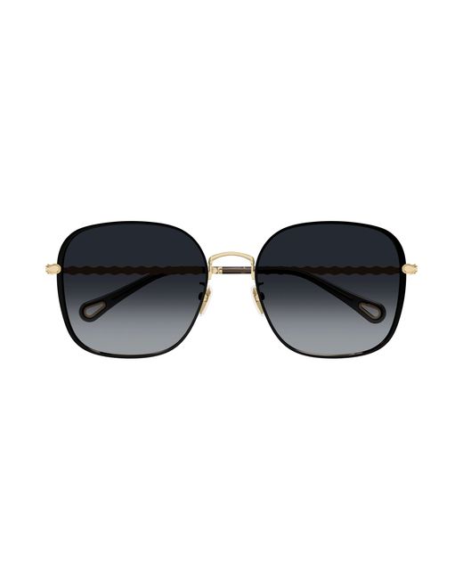 Chloé Black Ch0255Sk 001 Sunglasses Metal Squared