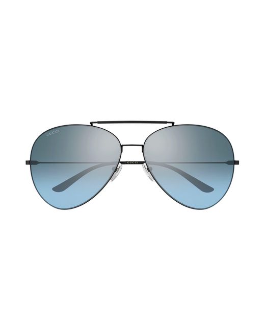 Gucci Black Gg2172S 004 Sunglasses Metal Pilot for men