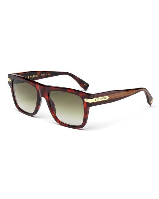 Hublot Brown H043 152.120 Sunglasses Acetate Squared Normal Shaded
