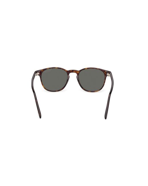 Tom Ford Black Ft1302 Holt-02 52R Sunglasses Acetate Round Polarized for men