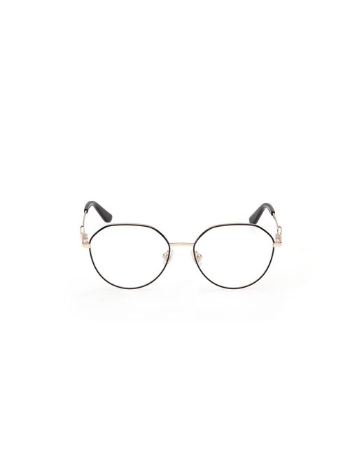Guess Black Gu50348 005 Optical Frames Metal Round Normal