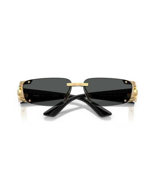 Versace Black Ve2291 100287 Sunglasses Metal Squared Normal for men