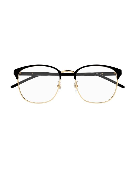 Gucci Black Gg1231Oa 001 Optical Frames Metal Squared for men