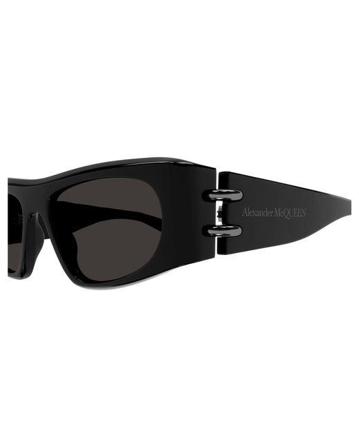 McQueen Black Am0471S 001 Sunglasses Acetate Squared