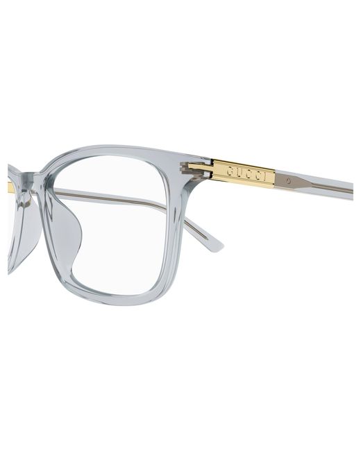 Gucci Black Gg1900Oa 003 Optical Frames Acetate Transparent Squared for men