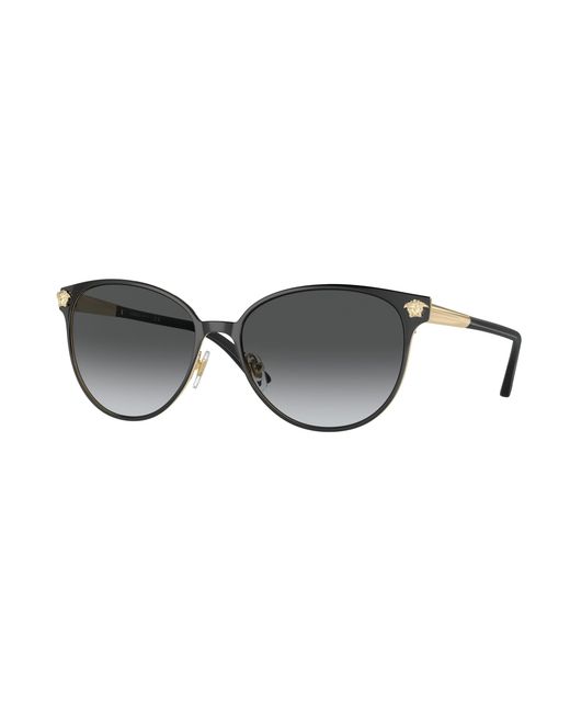 Versace Black Ve2168 1377T3 Sunglasses Metal Pantos Polarized Shaded