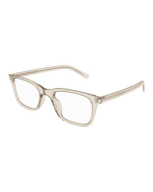 Saint Laurent Black Sl 718 Slim 004 Optical Frames Acetate Transparent Squared for men