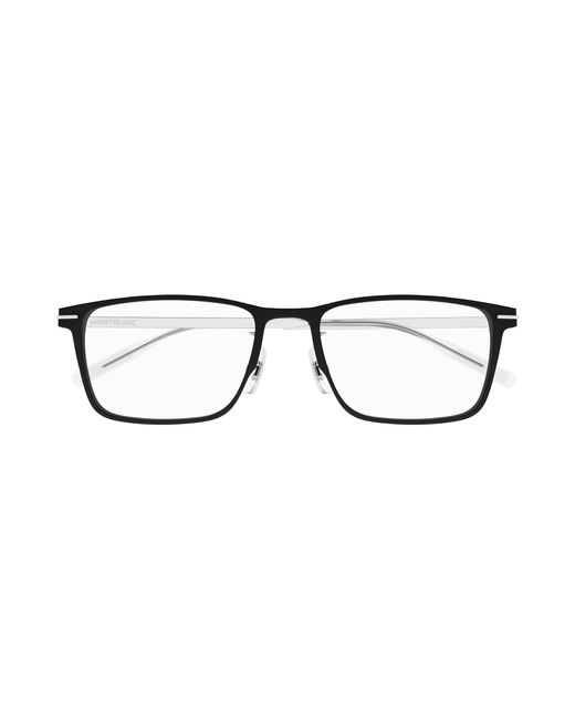Montblanc Black Mb0396On 002 Optical Frames Transparent Squared for men