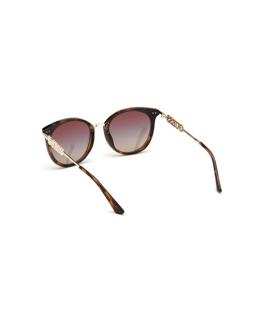Guess Black Gu7645 52G Sunglasses Injected Round Normal Mirror