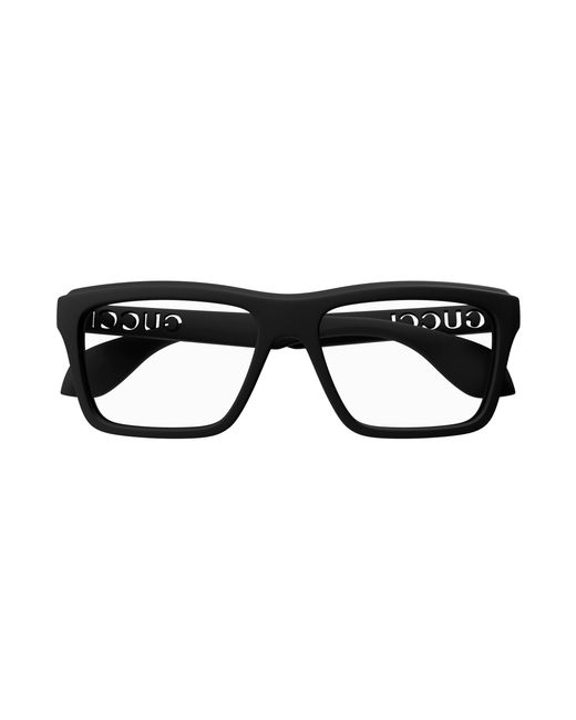 Gucci Black Gg1573O 001 Optical Frames Injected Squared for men