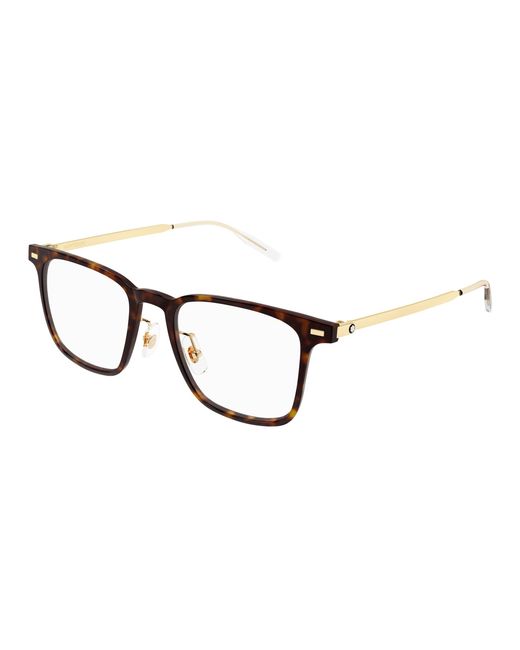 Montblanc Black Mb0395On 003 Optical Frames Injected Transparent Squared for men