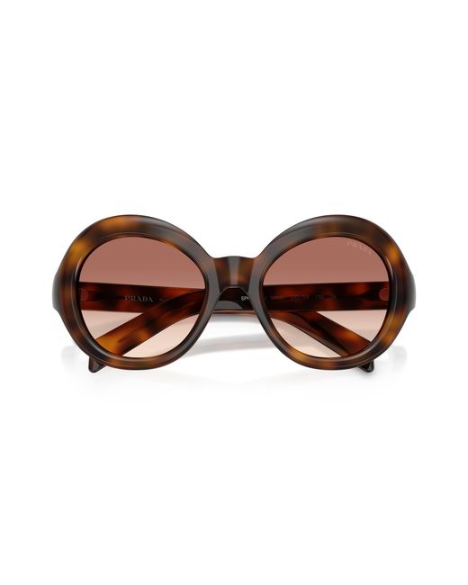 Prada Black Pr D08Su 20D70X Sunglasses Acetate Round Normal Nuanced