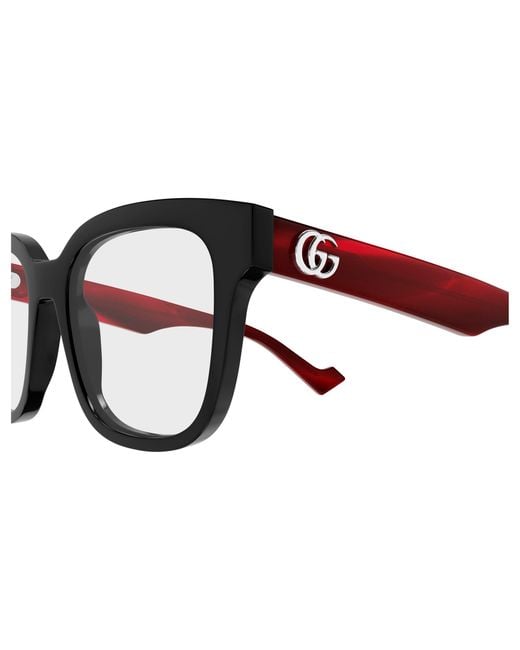 Gucci Black Gg0958O 013 Optical Frames Acetate Transparent Squared