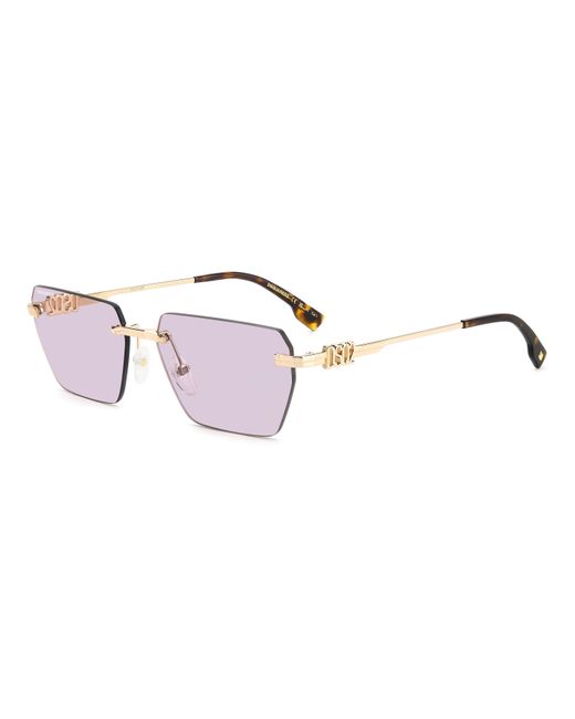 DSquared² Black D2 0102/S Eyr/Ur Sunglasses Metal Geometric Normal