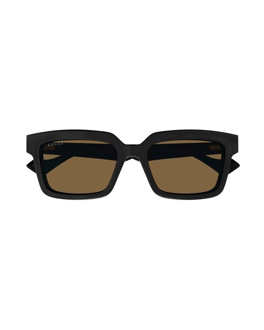Gucci Black Gg1543S 004 Sunglasses Injected Transparent Squared for men