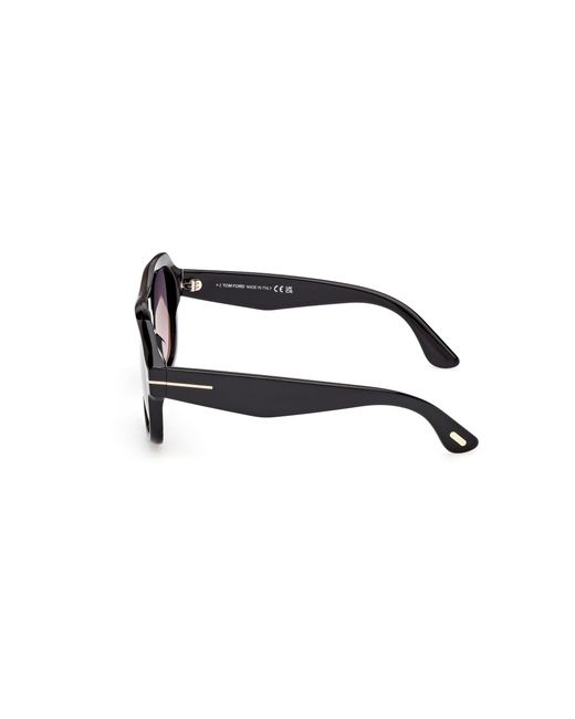 Tom Ford Black Ft1324 Rhonda-02 01B Sunglasses Acetate Smoke Pilot Normal