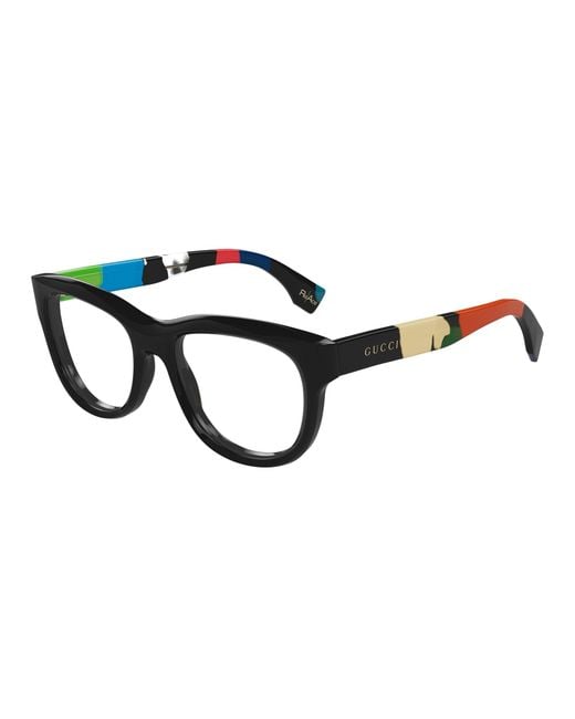 Gucci Black Gg1751O 002 Optical Frames Acetate Transparent Squared for men