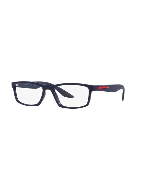 Prada Linea Rossa Black Ps 04Pv U631O1 Optical Frames Injected Squared Normal for men