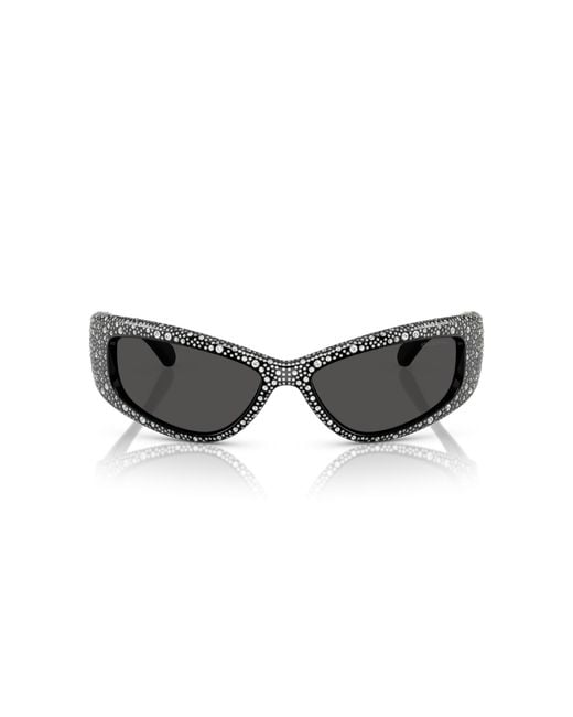 Swarovski Black Sk6027 100187 Sunglasses Injected Geometric Normal