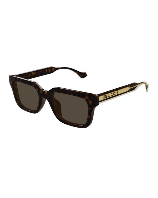 Gucci Black Gg1732Sk 002 Sunglasses Injected Squared for men