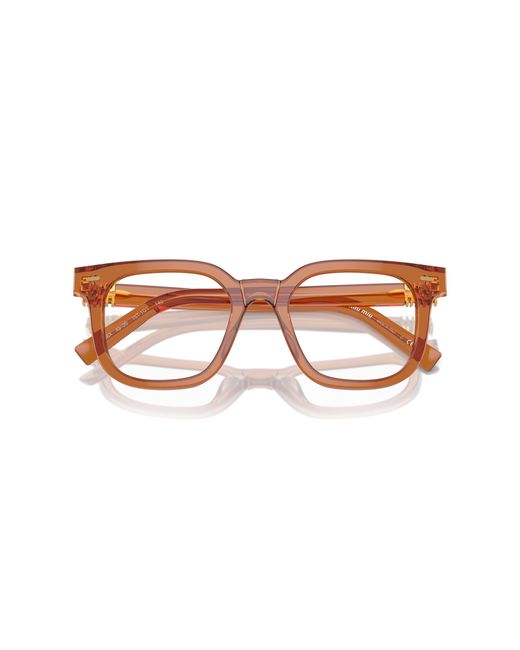 Miu Miu Black Mu 06Xv 15T1O1 Optical Frames Acetate Transparent Squared Normal