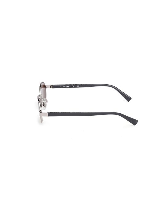 Guess Black Gu00232 08E Sunglasses Metal Round Normal
