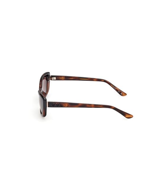 Guess Black Gu00156-H 52F Sunglasses Injected Marrone Squared Normal Sfumato