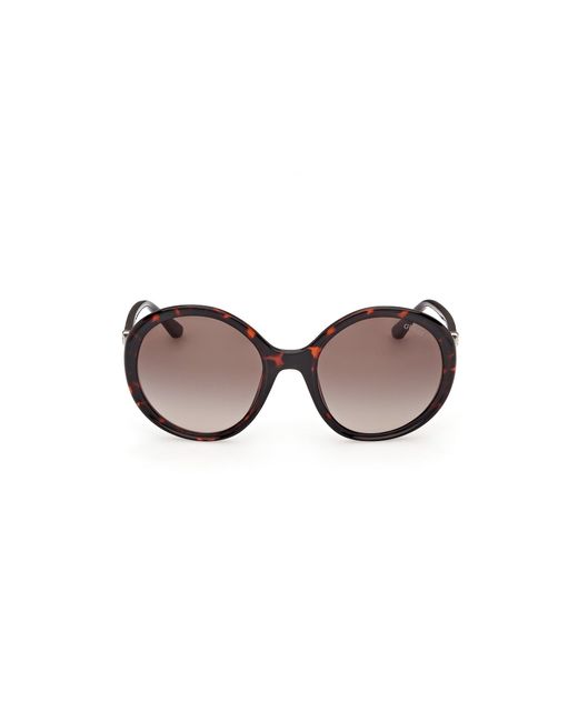 Guess Black Gu00281 52F Sunglasses Injected Round Normal