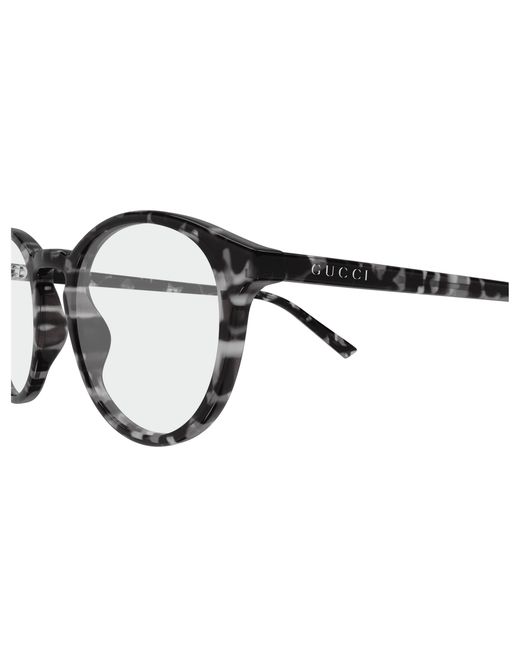 Gucci Black Gg1998O 003 Optical Frames Acetate Transparent Round for men