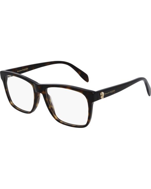 McQueen Black Am0282O 002 Optical Frames Acetate Squared for men