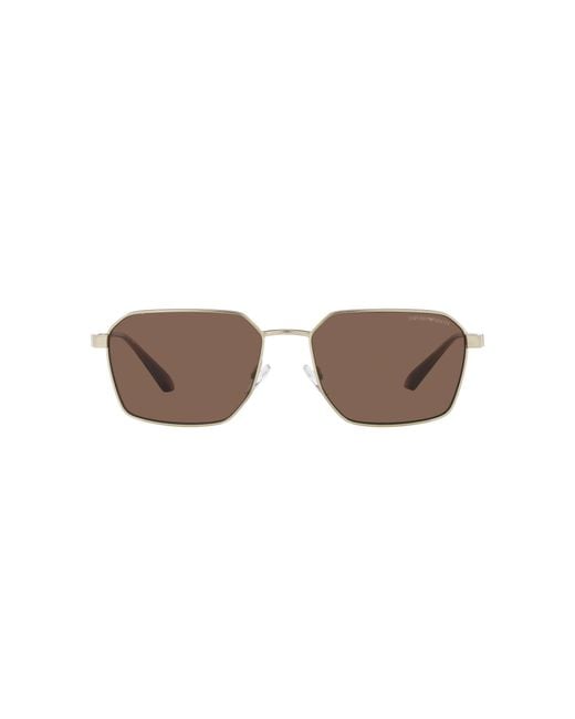 Emporio Armani Black Ea2140 300273 Sunglasses Metal Squared Normal for men