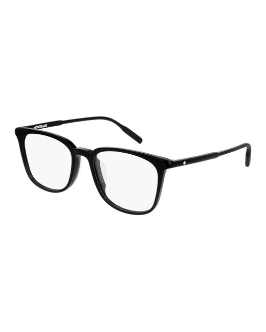 Montblanc Black Mb0089Ok 001 Optical Frames Acetate Squared for men