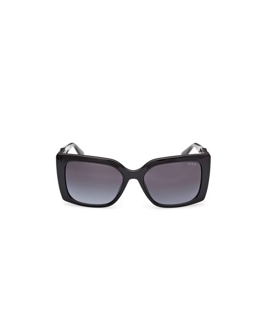 Guess Black Gu00265-H 01B Sunglasses Injected Smoke Squared Normal