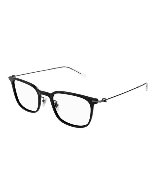 Montblanc Black Mb0100O 005 Optical Frames Plastic Squared for men