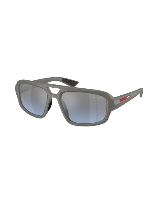 Prada Linea Rossa Black Ps B11Su 16X11A Sunglasses Injected Geometric Normal Nuanced for men