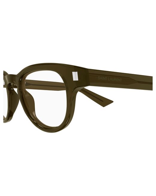 Saint Laurent Black Sl 876 Opt 005 Optical Frames Acetate Transparent Round for men