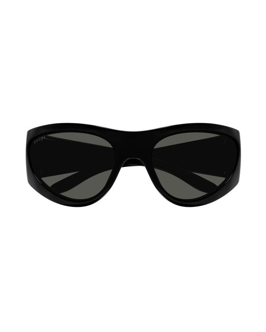 Gucci Black Gg1575S 001 Sunglasses Injected Squared for men