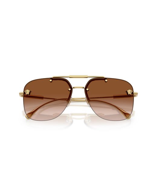Versace Black Ve2296 100213 Sunglasses Metal Squared Normal Nuanced