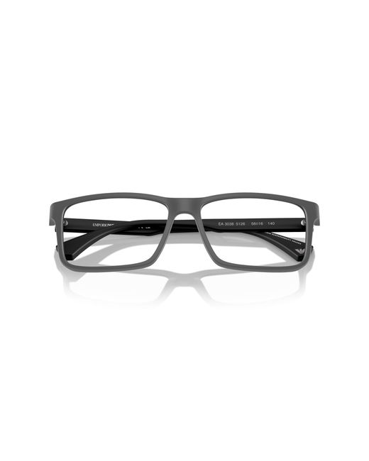 Emporio Armani Black Ea3038 6185 Optical Frames Peek Transparent Squared Normal for men
