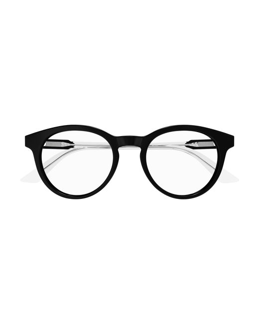 Gucci Black Gg1822O 003 Optical Frames Acetate Transparent Round for men
