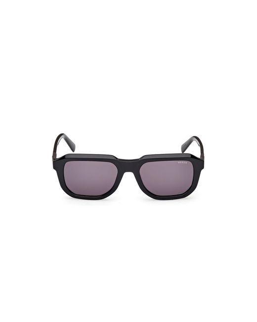 Guess Black Gu00278 01A Sunglasses Acetate Smoke Squared Normal for men