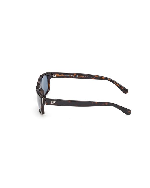 Guess Black Gu00276 52V Sunglasses Injected Squared Normal for men