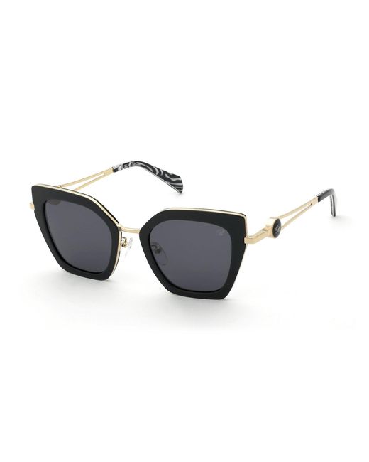 Blumarine Black Sbm244 300 Sunglasses Metal Smoke Geometric Normal