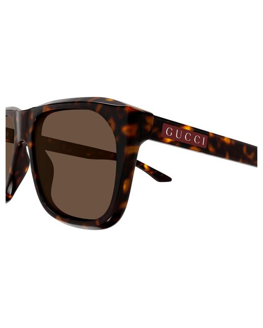 Gucci Black Gg2077S 002 Sunglasses Acetate Squared for men