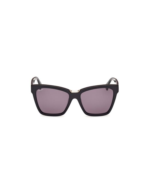 Max Mara Black Mm0089 Spark3 01A Sunglasses Acetate Smoke Squared Normal