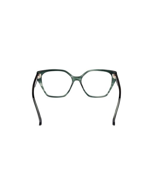 Max Mara Black Mm5085 098 Optical Frames Acetate Geometric Normal