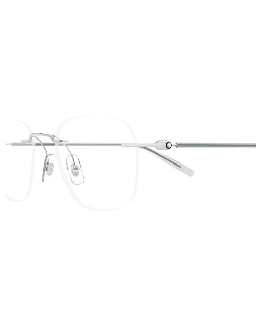 Montblanc Black Mb0471O 004 Optical Frames Metal Transparent Round for men