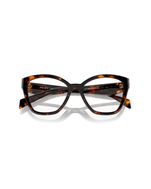 Prada Black Pr 20Zv 14L1O1 Optical Frames Acetate Geometric Normal