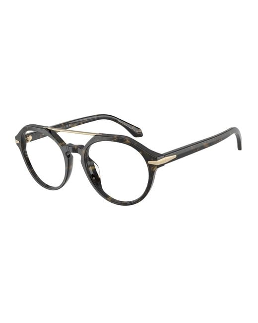 Giorgio Armani Black Ar7278U 6233 Optical Frames Acetate Round Normal for men